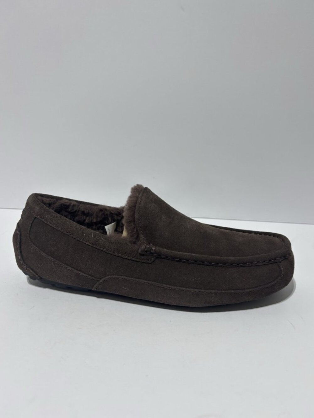 UGG Men’s Ascot Brown Suede Slippers, Size 11 M